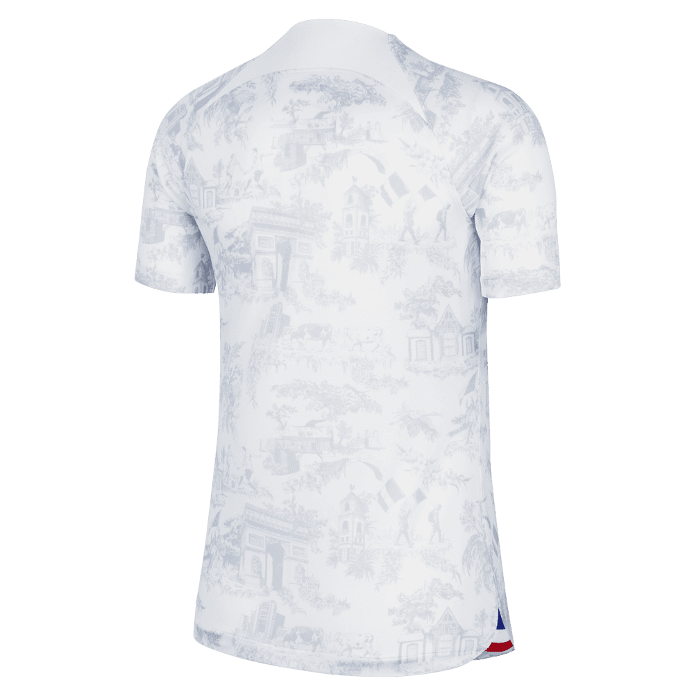 Nike 2022-23 France Women's Away Jersey - White Royal (Back)
