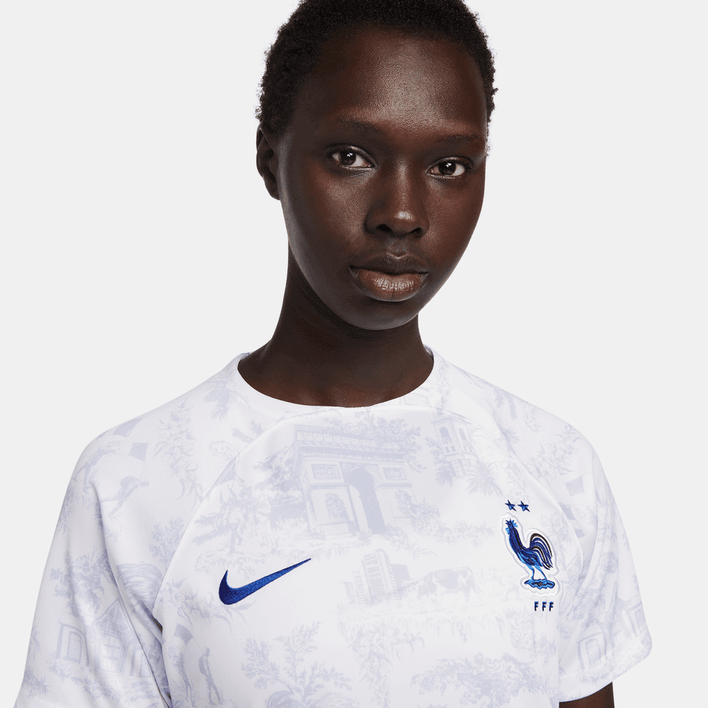 Nike 2022-23 France Women's Away Jersey - White Royal (Detail 1)