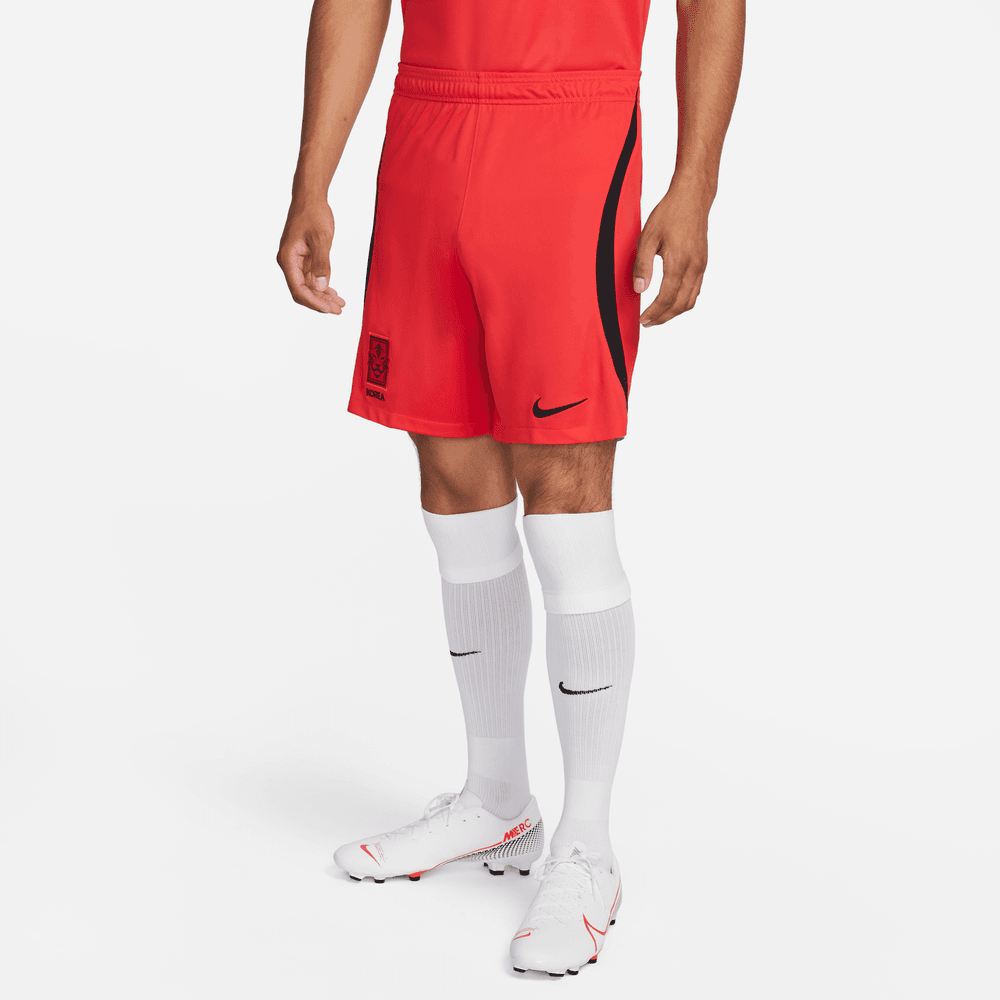 Nike 2022-23 Korea Home Stadium Shorts - Global Red-Black (Model - Front)
