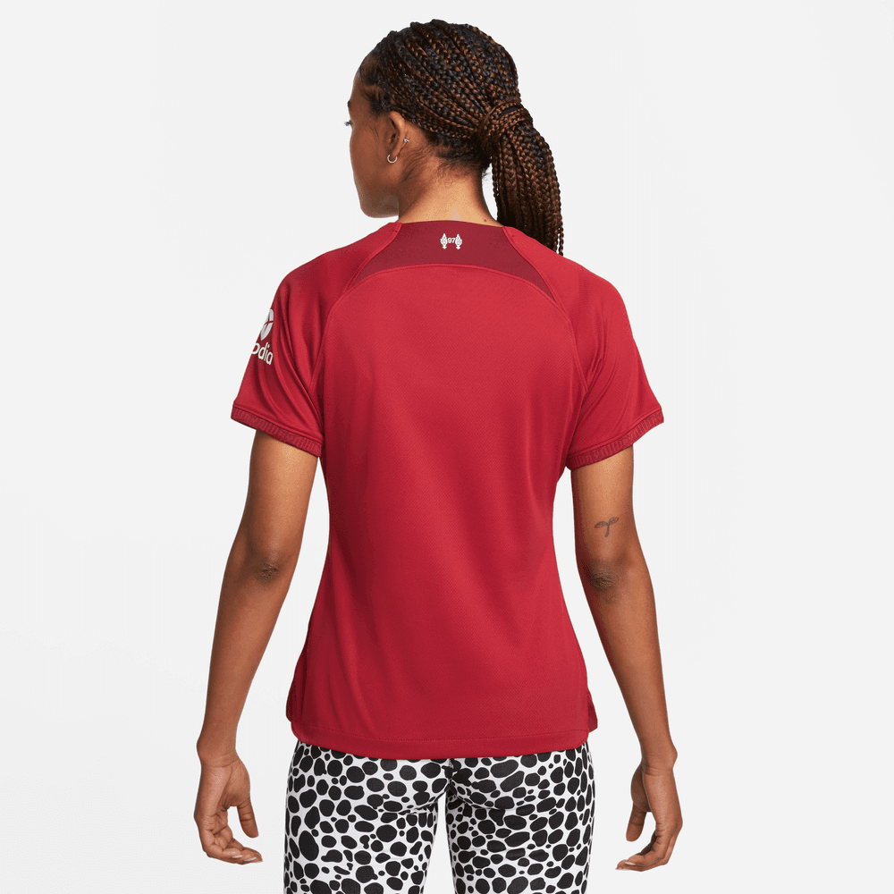 Nike 2022-23 Liverpool FC Womens Stadium Home Jersey - Red (Model - Back)