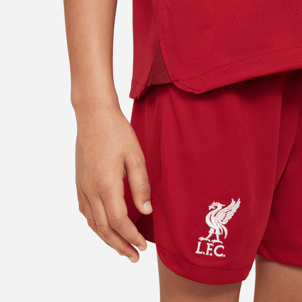Nike 2022-23 Liverpool Little Kid's Home Kit - Tough Red (Detail 3)