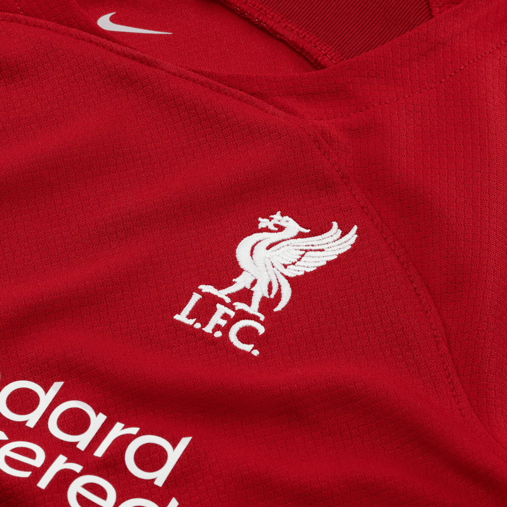 Nike 2022-23 Liverpool Little Kid's Home Kit - Tough Red (Detail 6)
