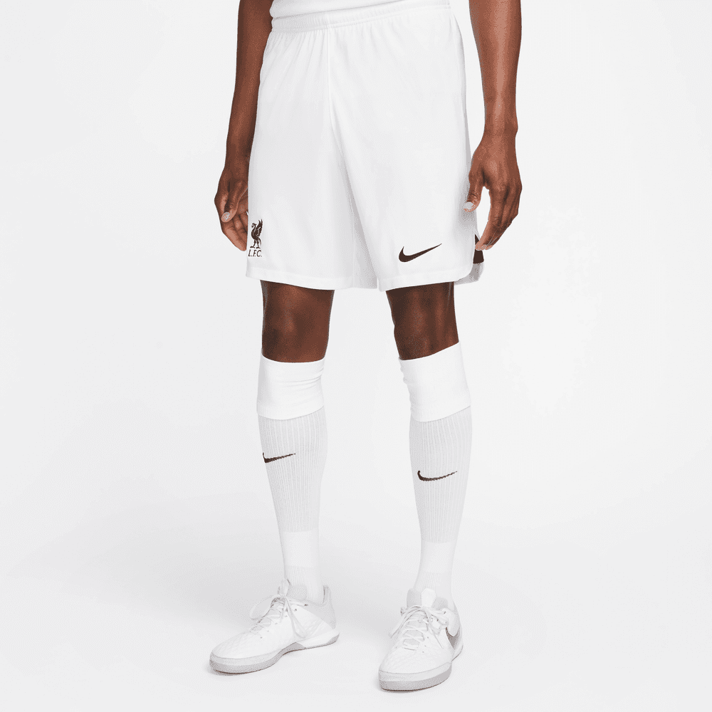 Nike 2022-23 Liverpool Stadium Away Shorts - White (Model - Front)