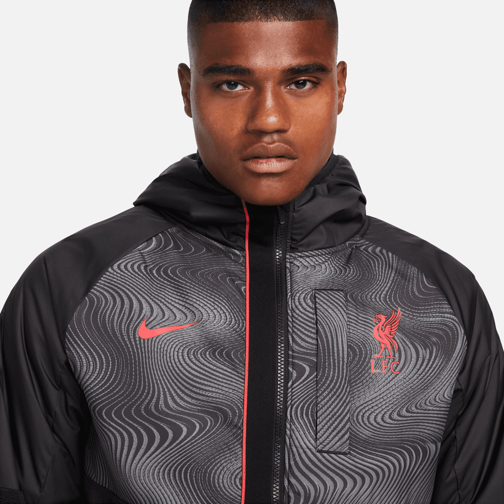Nike 2022-23 Liverpool Winterized AWF Jacket - Black-Red (Detail 1)