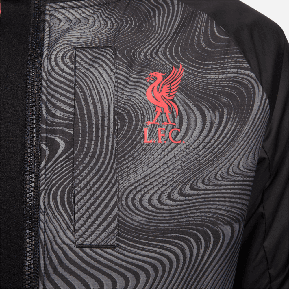 Nike 2022-23 Liverpool Winterized AWF Jacket - Black-Red (Detail 3)