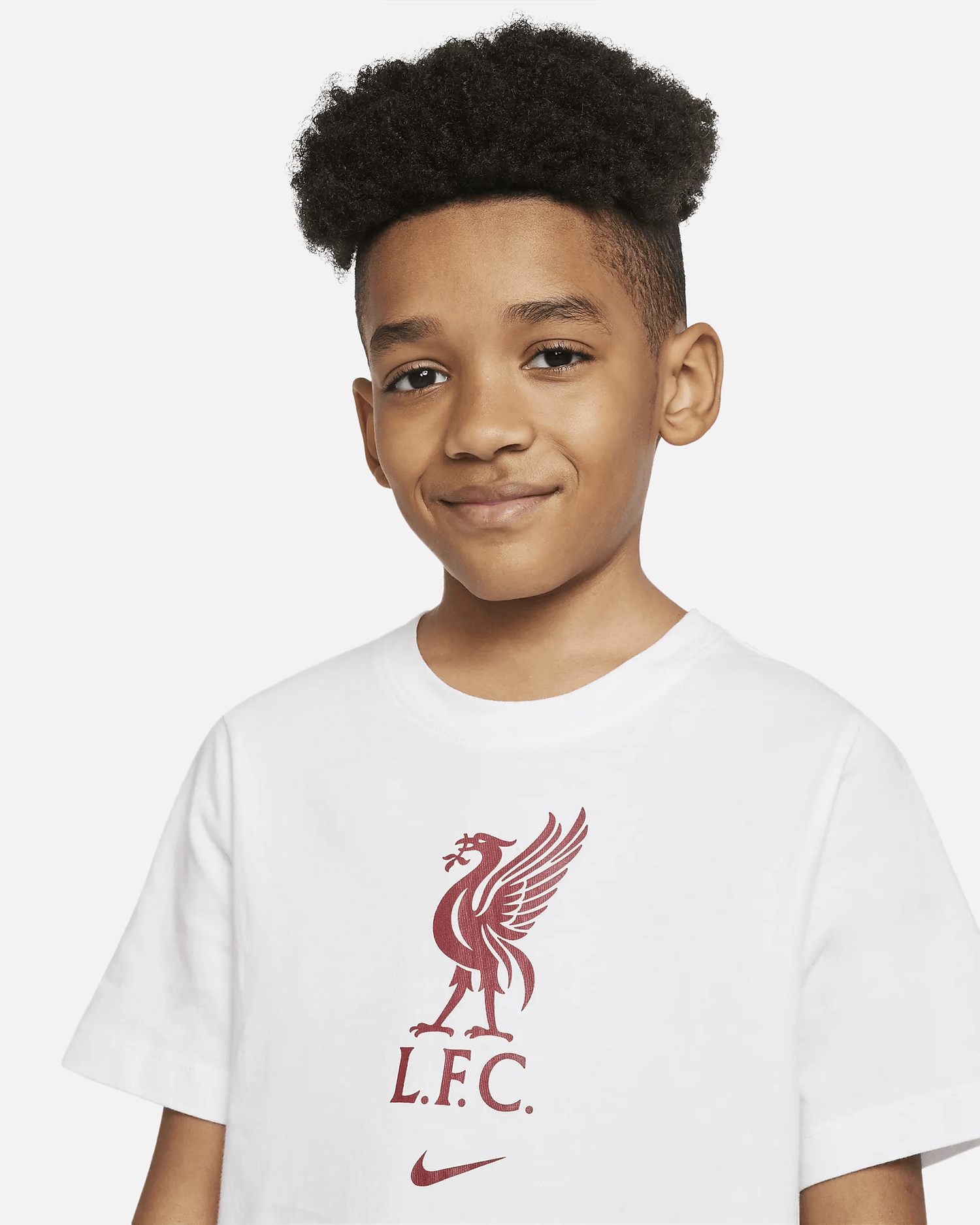 Nike 2022-23 Liverpool Youth Crest Tee - White (Detail 1)