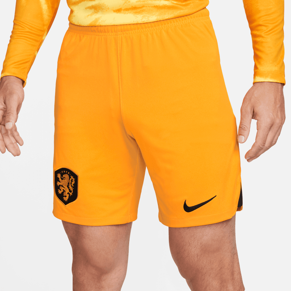 Nike 2022-23 Netherlands Home Shorts - Orange-Black (Front)