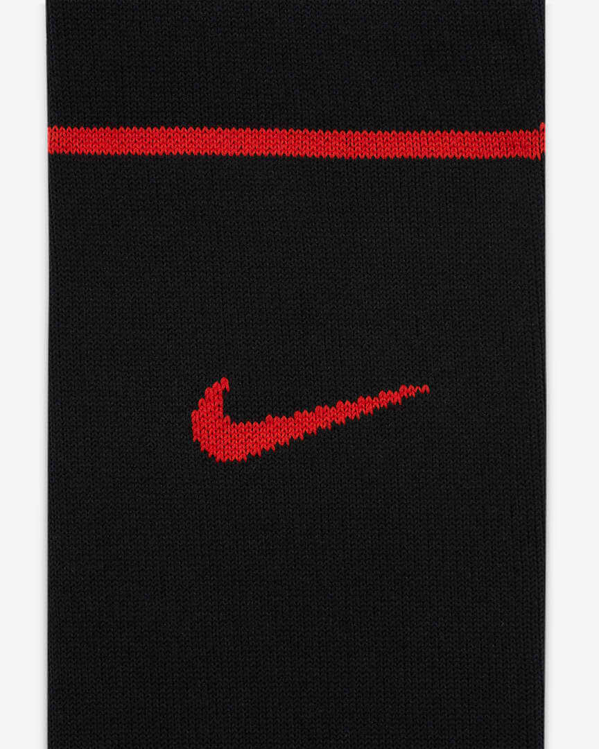Nike 2022-23 Netherlands Strike Away Knee-High Socks - Black-Habanero Red (Detail 1)