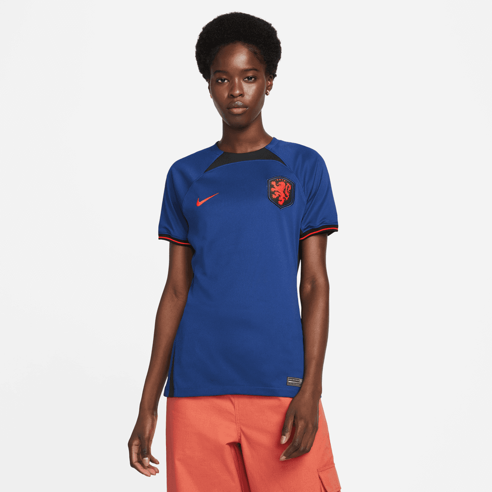 Nike 2022-23 Netherlands Women's Away Jersey - Deep Royal Blue (Model - Front)