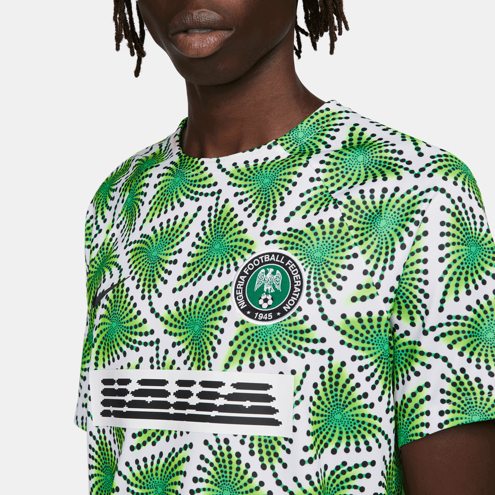 Nike 2022-23 Nigeria Pre-Match Jersey - White-Green (Detail 2)