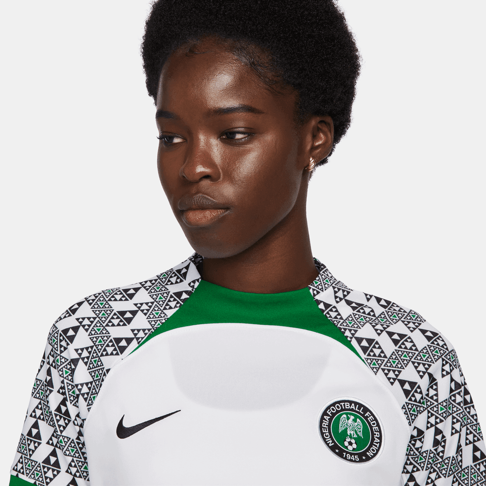 Nike 2022-23 Nigeria Women's Away Jersey - White-Black (Detail 1)