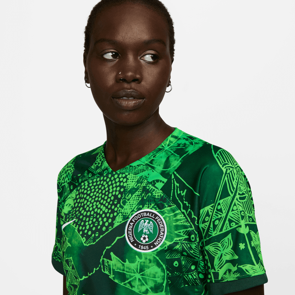Nike 2022-23 Nigeria Women's Home Jersey - Green Spark-Pine Green (Detail 1)