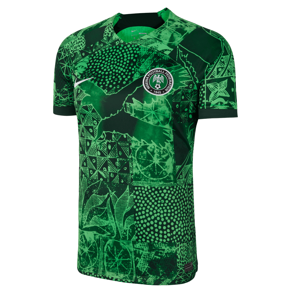 Nike 2022-23 Nigeria Women's Home Jersey - Green Spark-Pine Green (Front)
