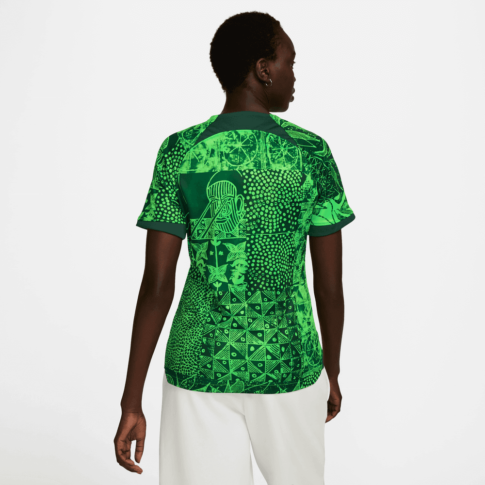 Nike 2022-23 Nigeria Women's Home Jersey - Green Spark-Pine Green (Model - Back)