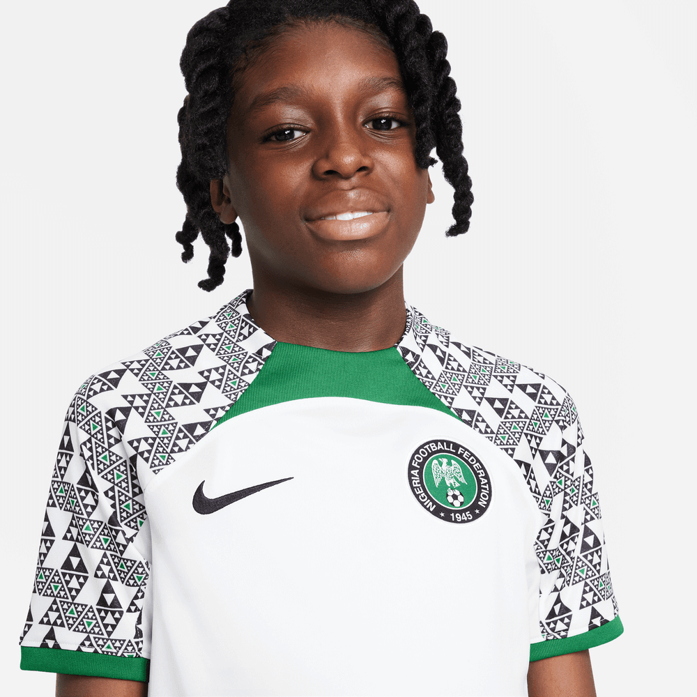 Nike 2022-23 Nigeria Youth Away Jersey - White-Black (Detail 1)