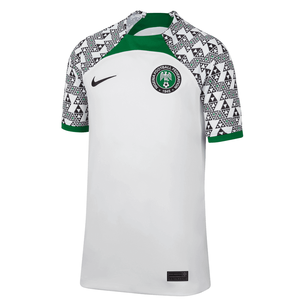 Nike 2022-23 Nigeria Youth Away Jersey - White-Black (Front)