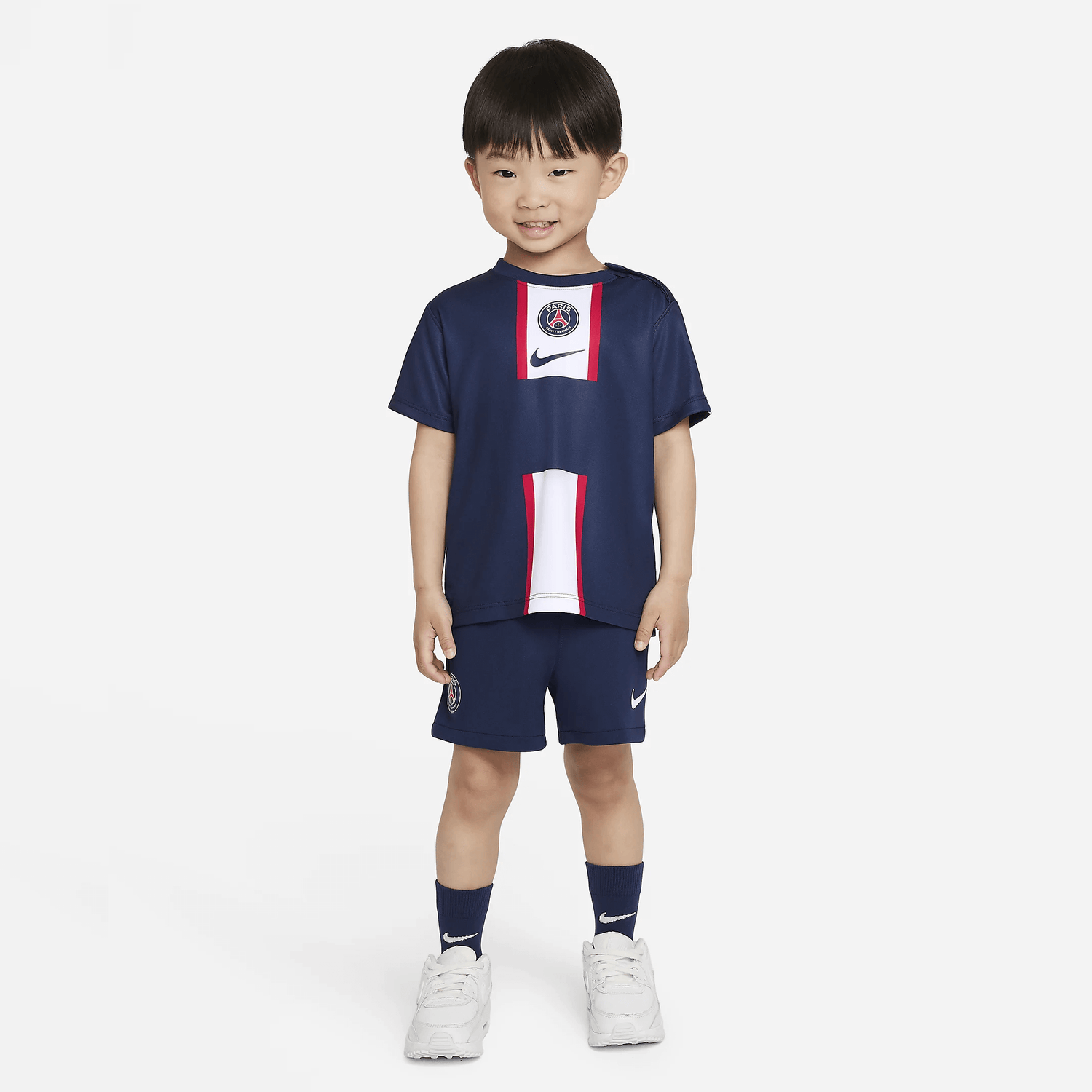 Nike 2022-23 PSG Home Baby Set - Navy (Model - Front)