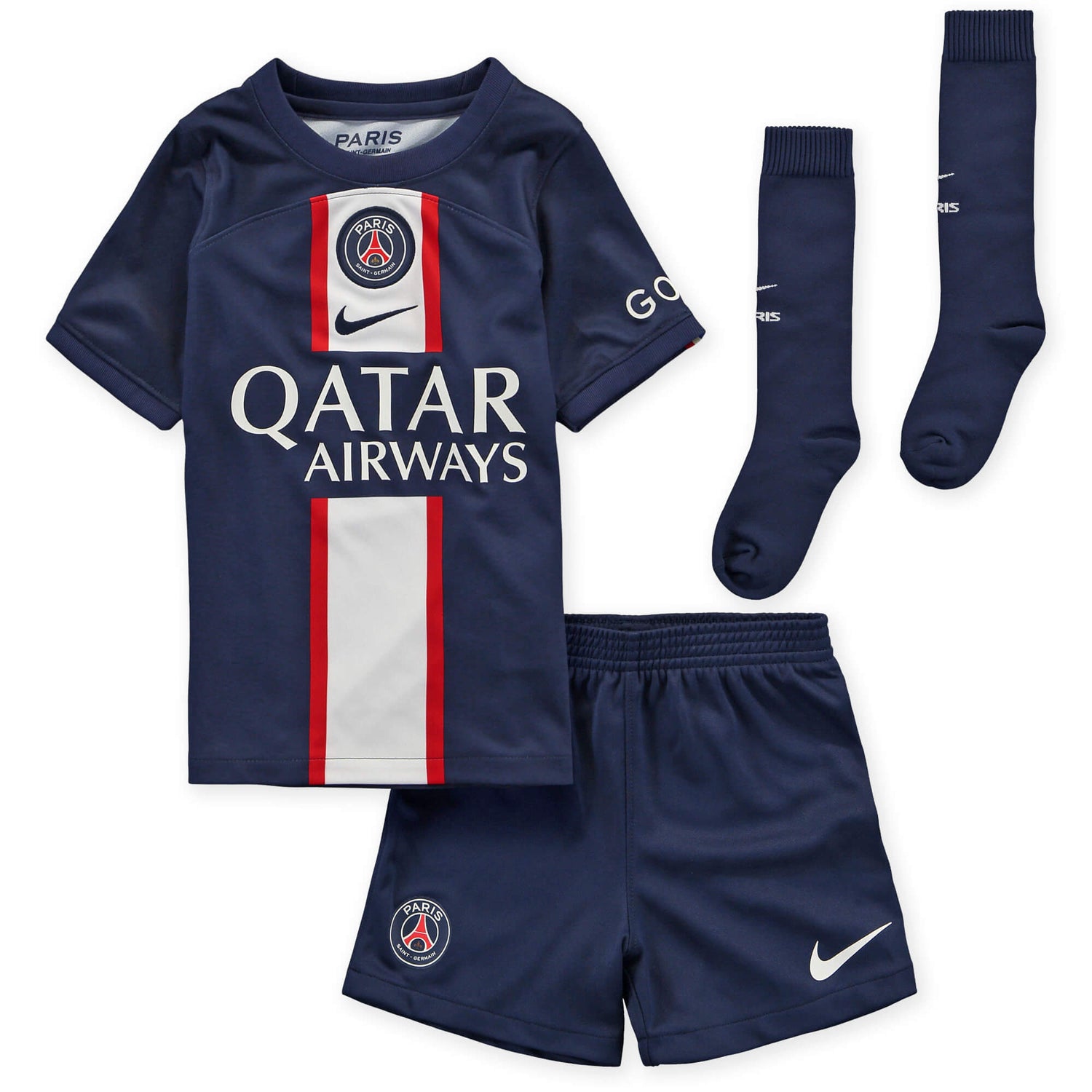 Nike 2022-23 PSG Home Little Kids' Soccer Kit - Midnight Navy-White (Set - Front)
