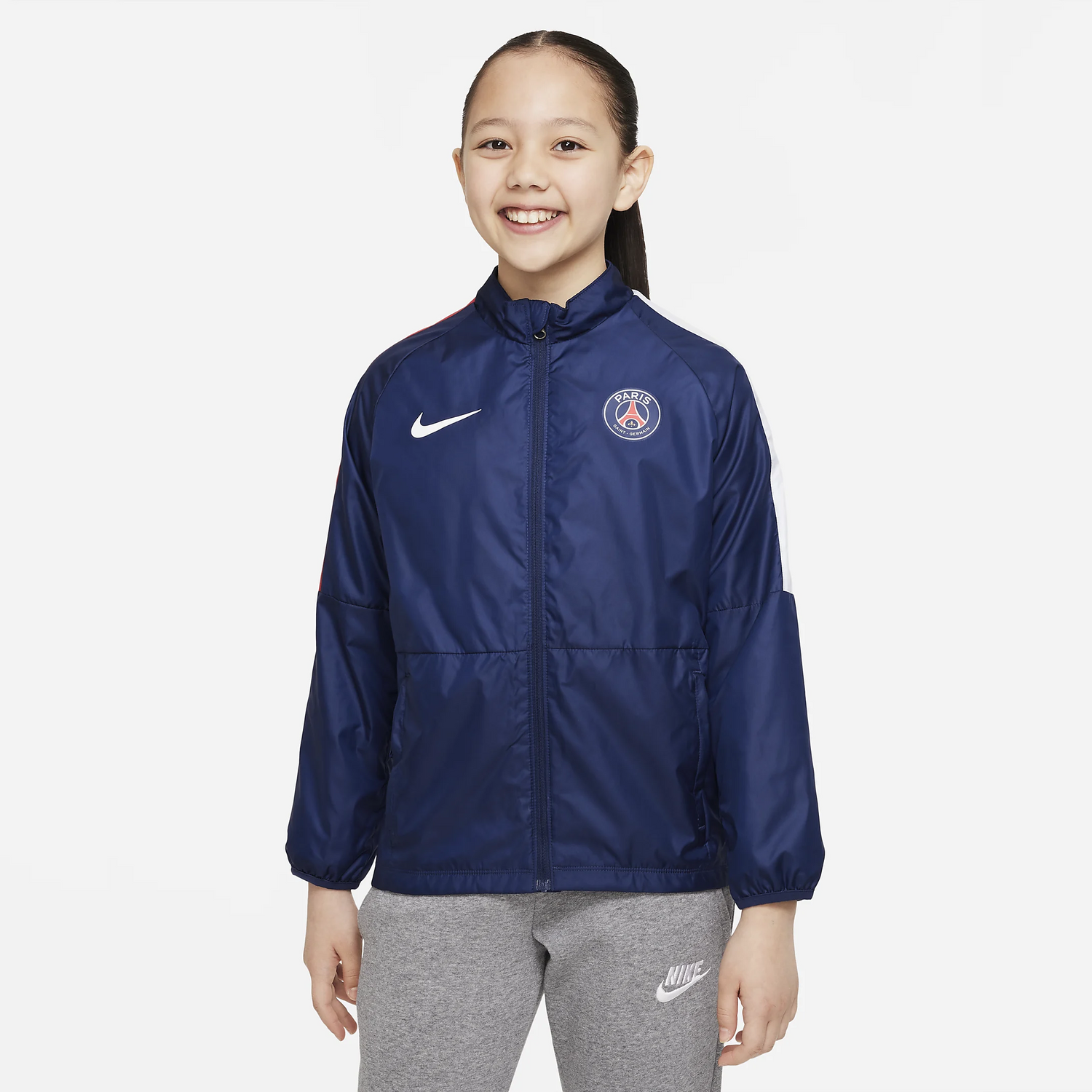 Nike 2022-23 PSG Youth Academy AWF Jacket - Navy (Model - Front)