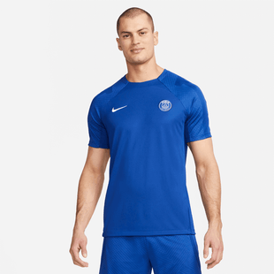 Nike 2022-23 Paris Saint-Germain Dri-Fit Strike Short-Sleeve Top - Blue (Model - Front)