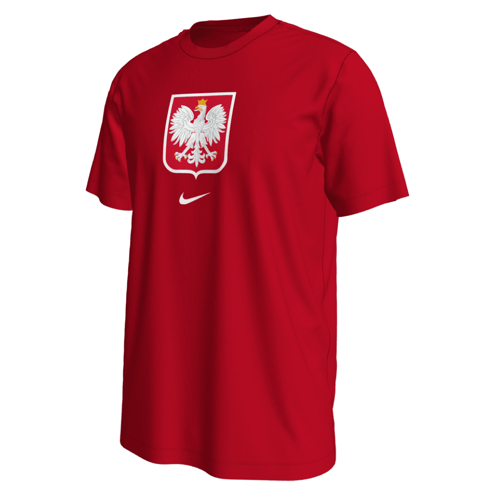 Nike 2022-23 Poland Crest WC22 Tee - Red (Front)