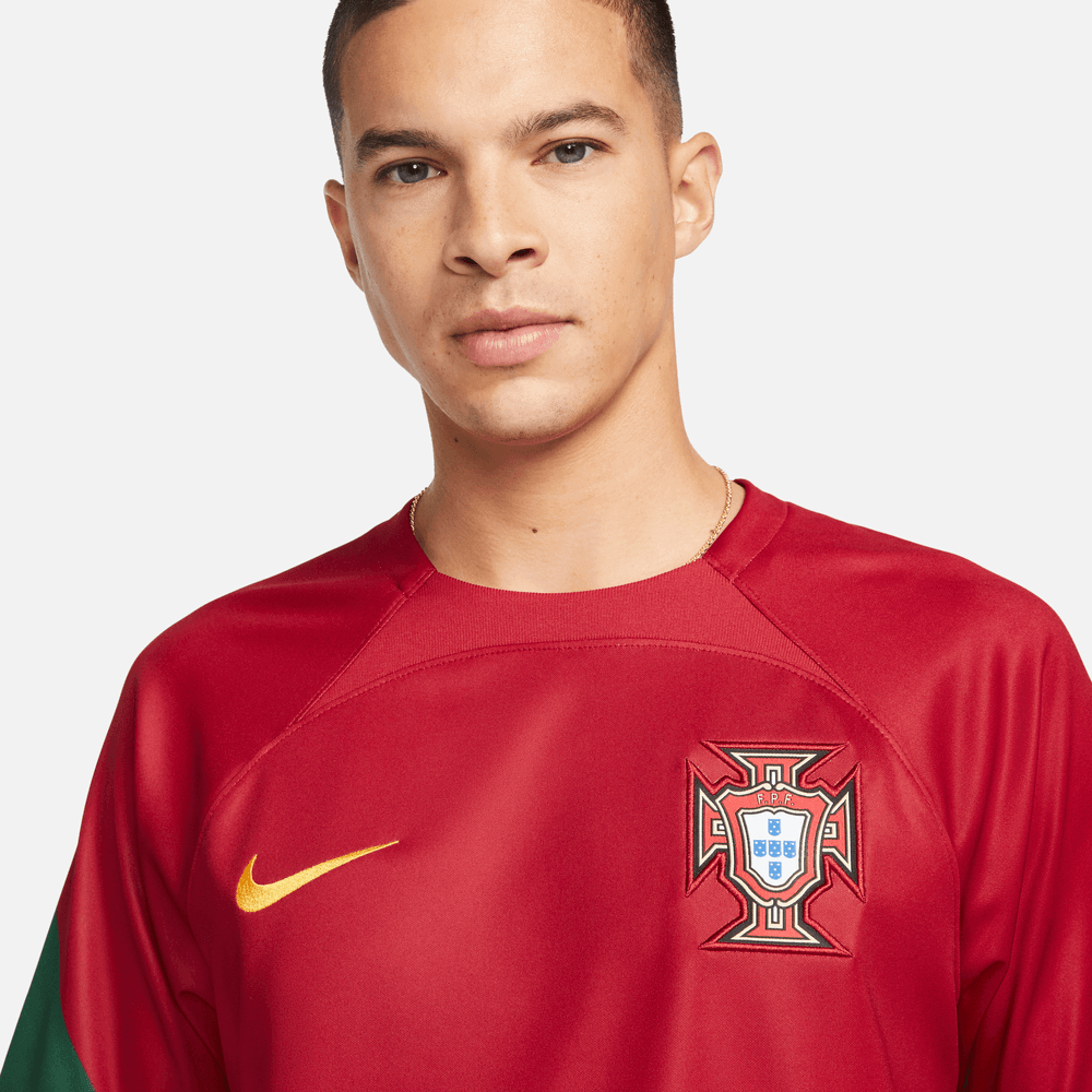 Nike 2022-23 Portugal Home Jersey- Red-Green (Detail 1)