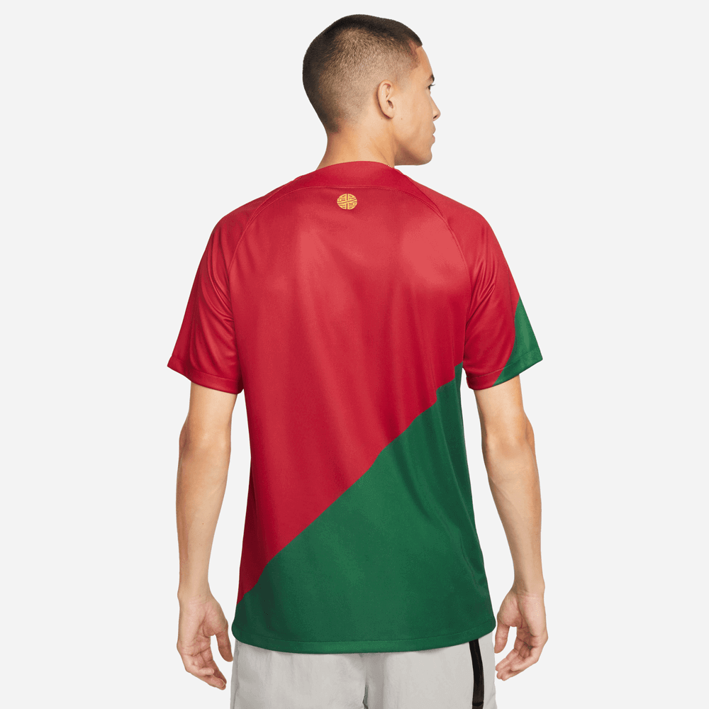 Nike 2022-23 Portugal Home Jersey- Red-Green (Model - Back)