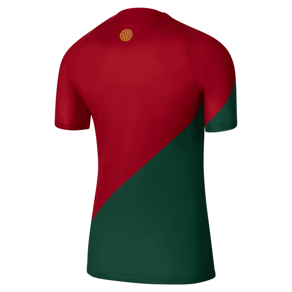 Nike 2022-23 Portugal Women's Stadium Home Jersey - Red-Green (Back)