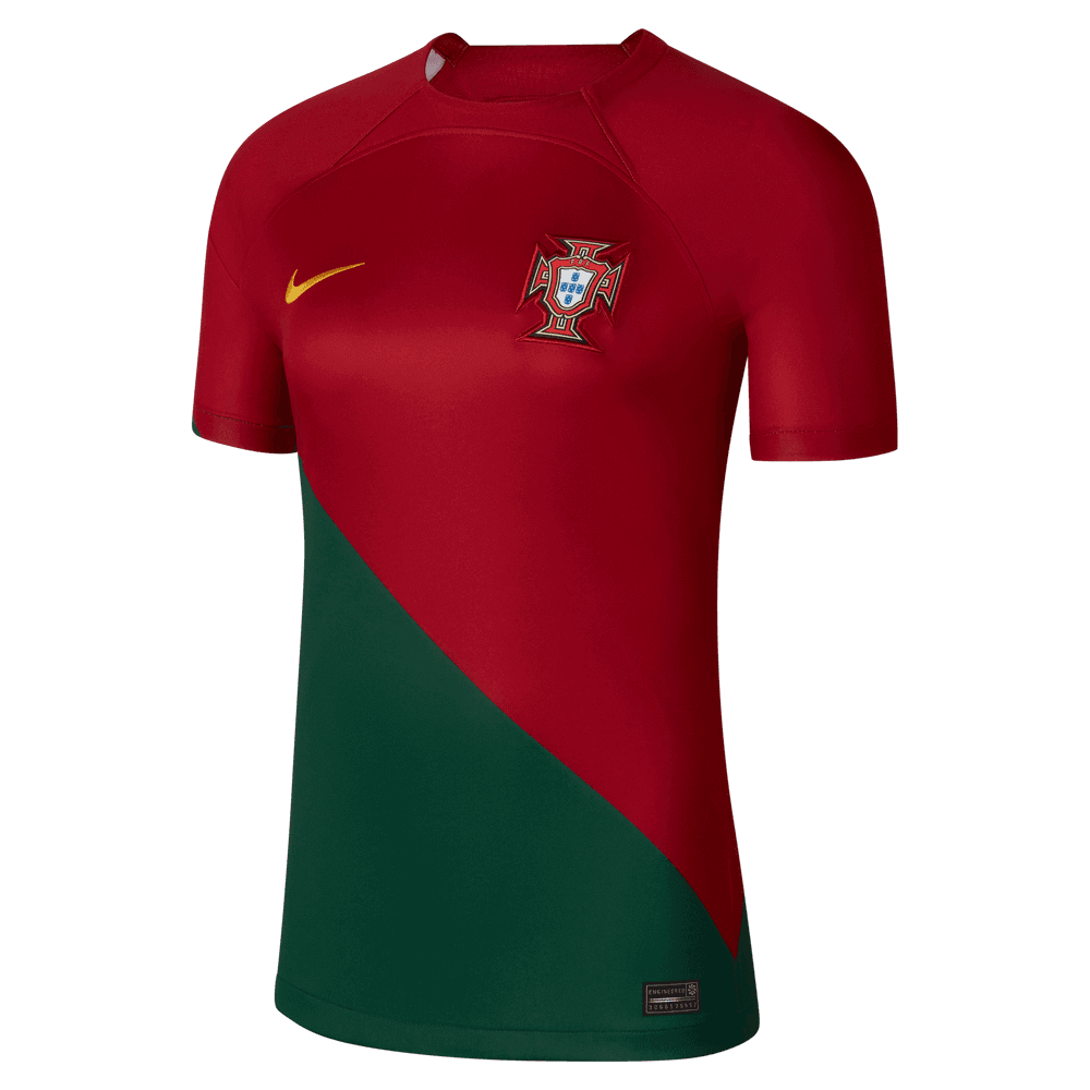 Nike 2022-23 Portugal Women's Stadium Home Jersey - Red-Green (Front)