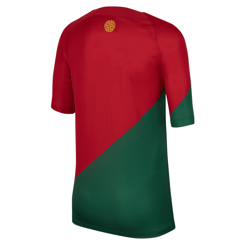 Nike 2022-23 Portugal YOUTH Home Jersey - Red-Green (Back)