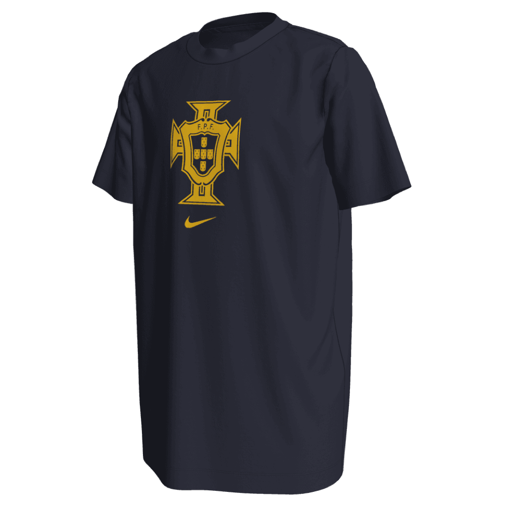 Nike 2022-23 Portugal Youth WC Crest Tee - Navy Blue