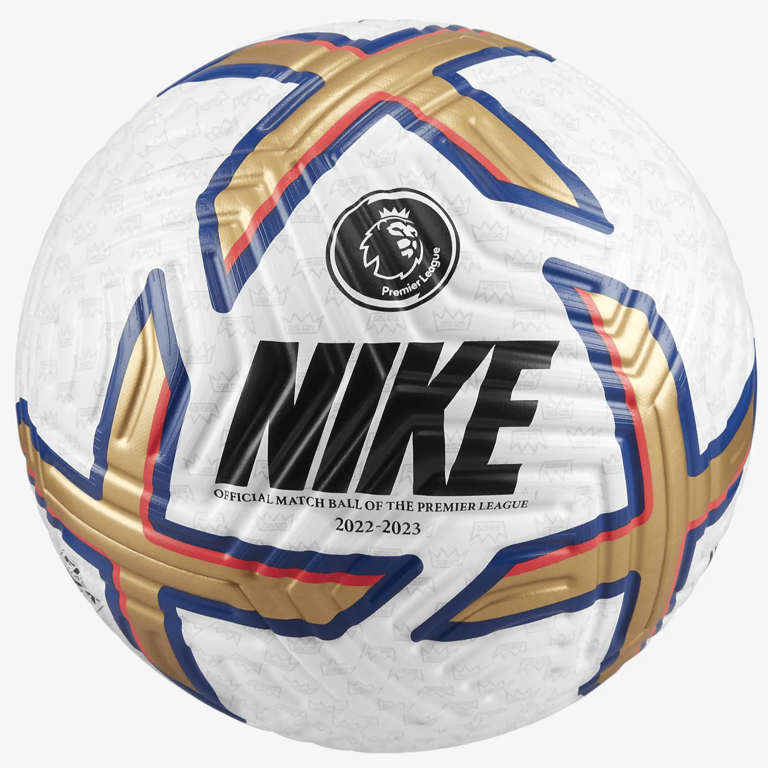 Nike 2022-23 Premier League Flight Ball - White-Gold-Blue (Front)