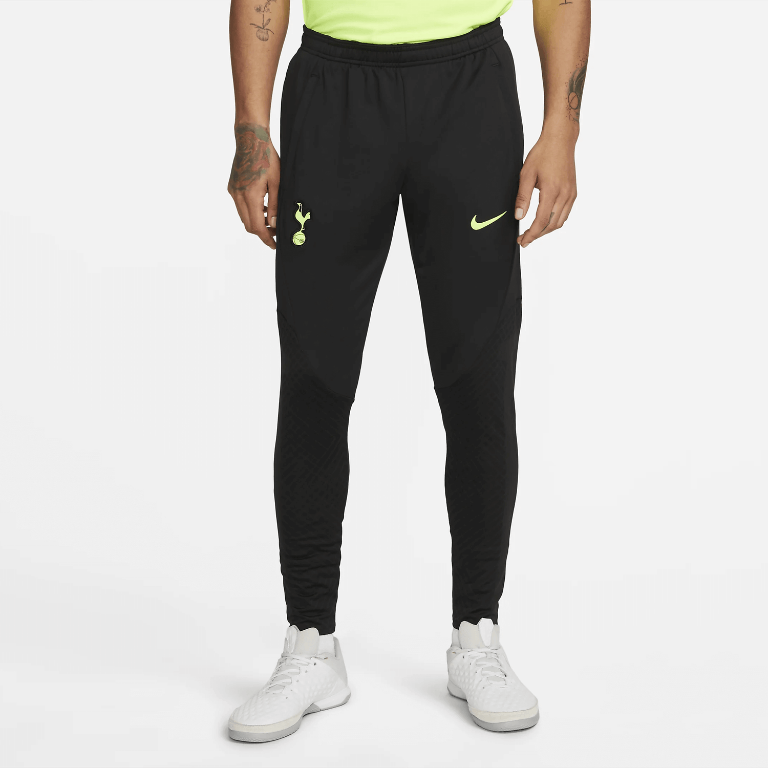 Nike 2022-23 Tottenham Strike Pants - Black-Volt (Model - Front)