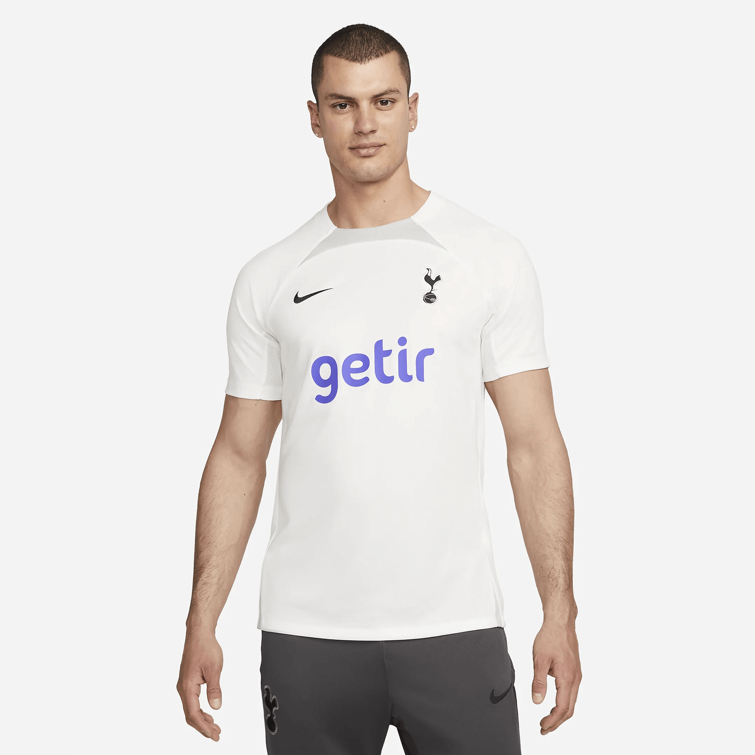 Nike 2022-23 Tottenham Strike Top - White-Black (Model - Front)