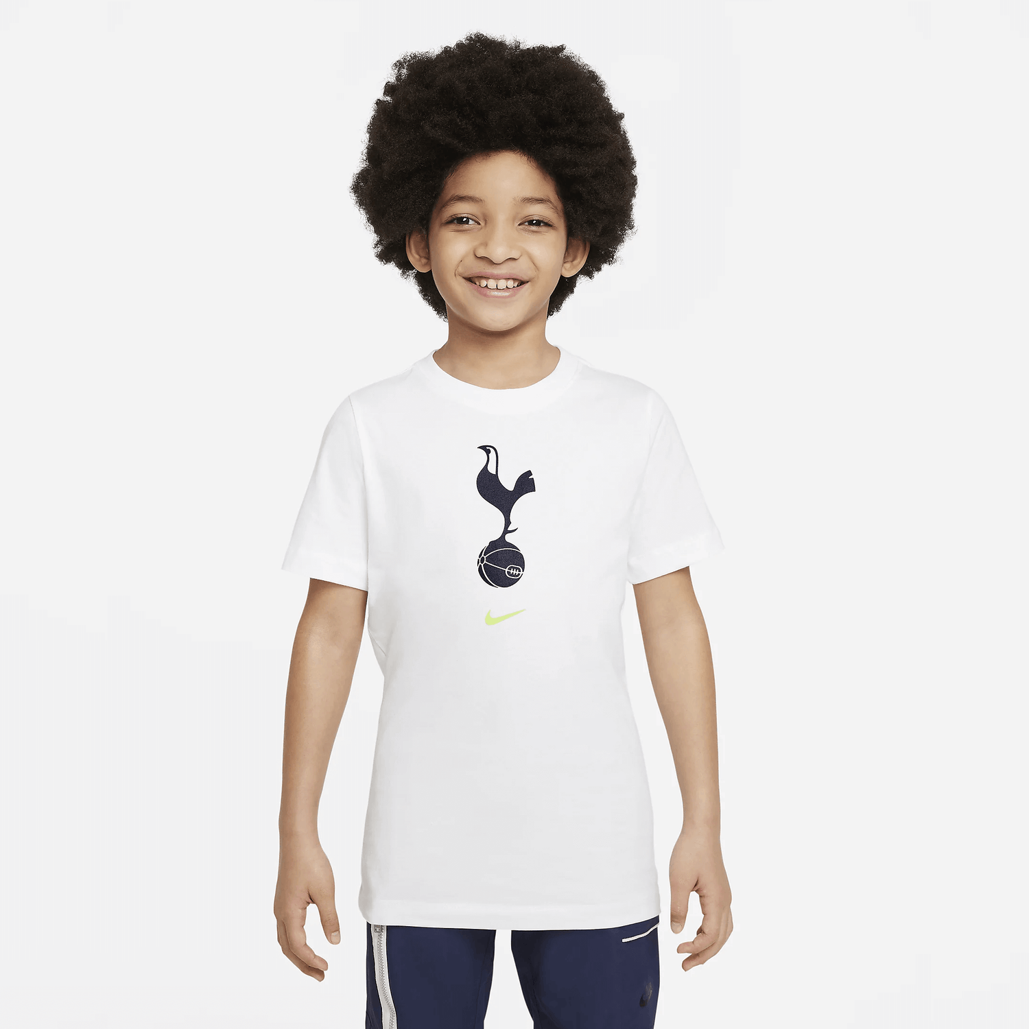 Nike 2022-23 Tottenham Youth Crest Tee - White (Model - Front)