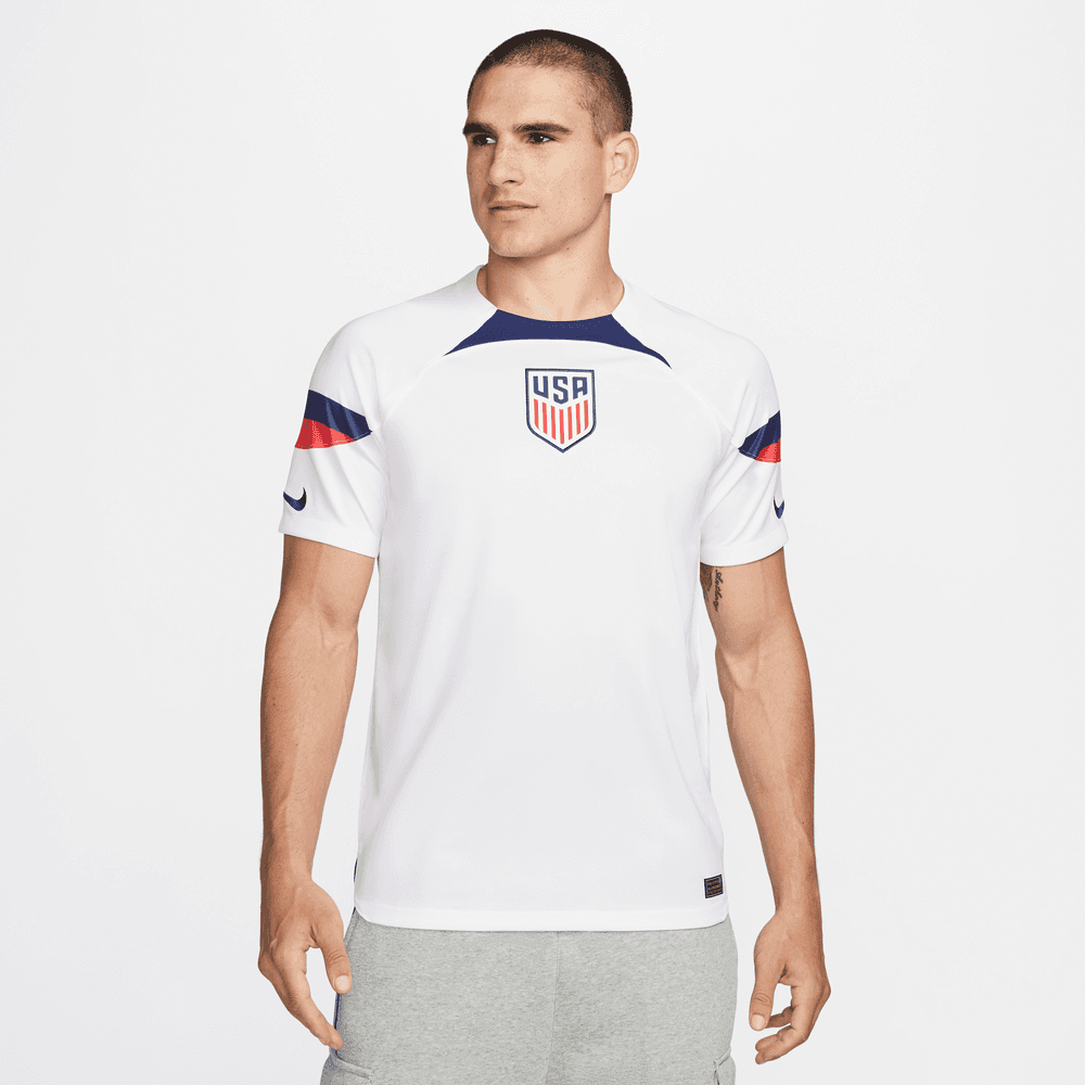 Nike 2022-23 USA Home Jersey White-Loyal Blue (Model - Front)