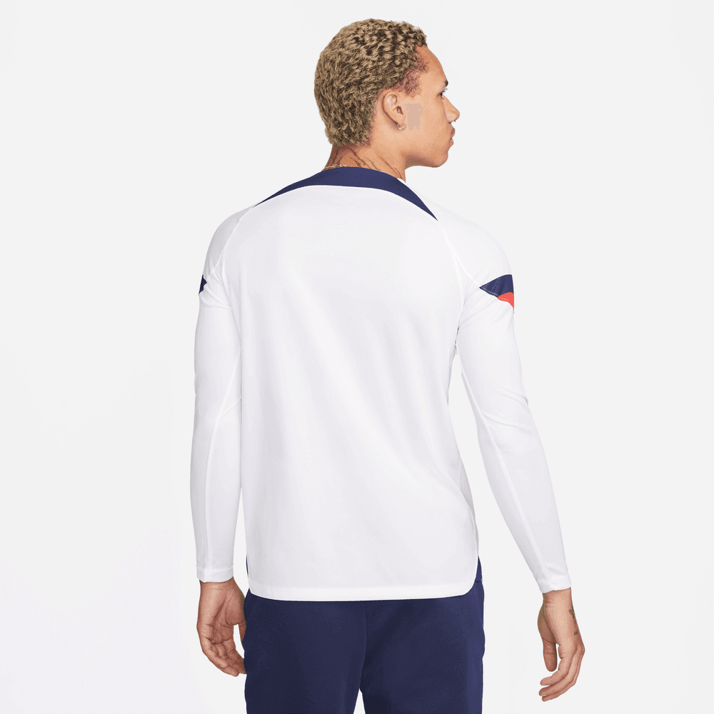 Nike 2022-23 USA Home Long Sleeve Jersey White-Loyal Blue (Model - Back)