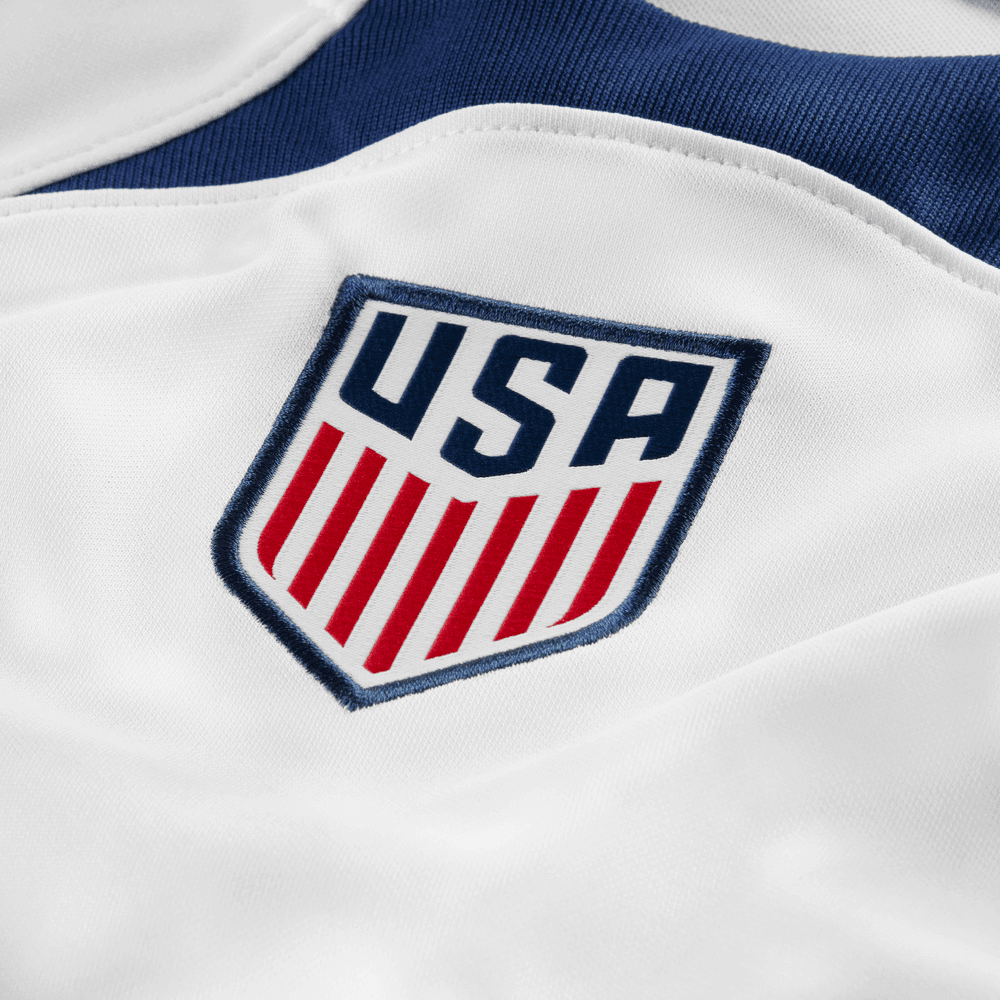 Nike 2022-23 USA Home Youth Jersey White-Loyal Blue (Detail 3)
