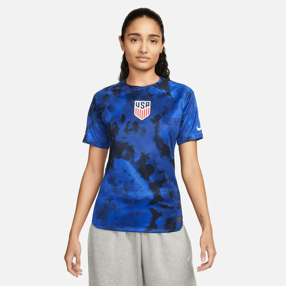 Nike 2022-23 USA Women's Away Jersey - Bright Blue-White
