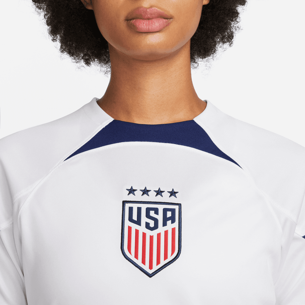 Nike 2022-23 USA Women's Home 4 Star Jersey White-Hyper Blue (Detail 1)