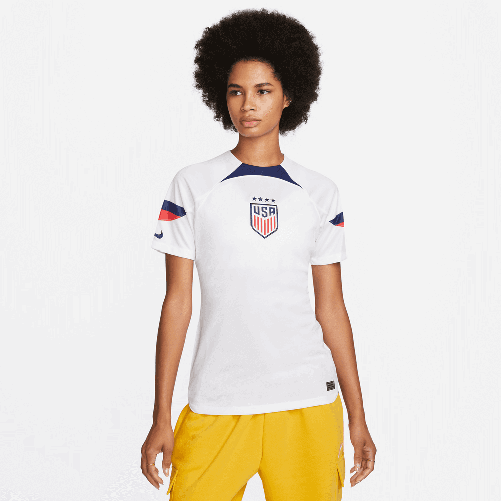 Nike 2022-23 USA Women's Home 4 Star Jersey White-Hyper Blue