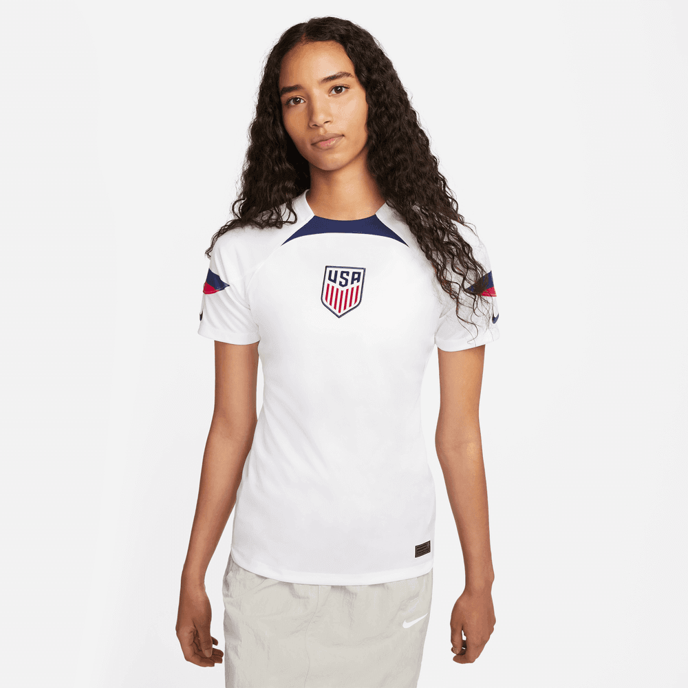 Nike 2022-23 USA Women's Home Jersey White-Loyal Blue (Model - Front)