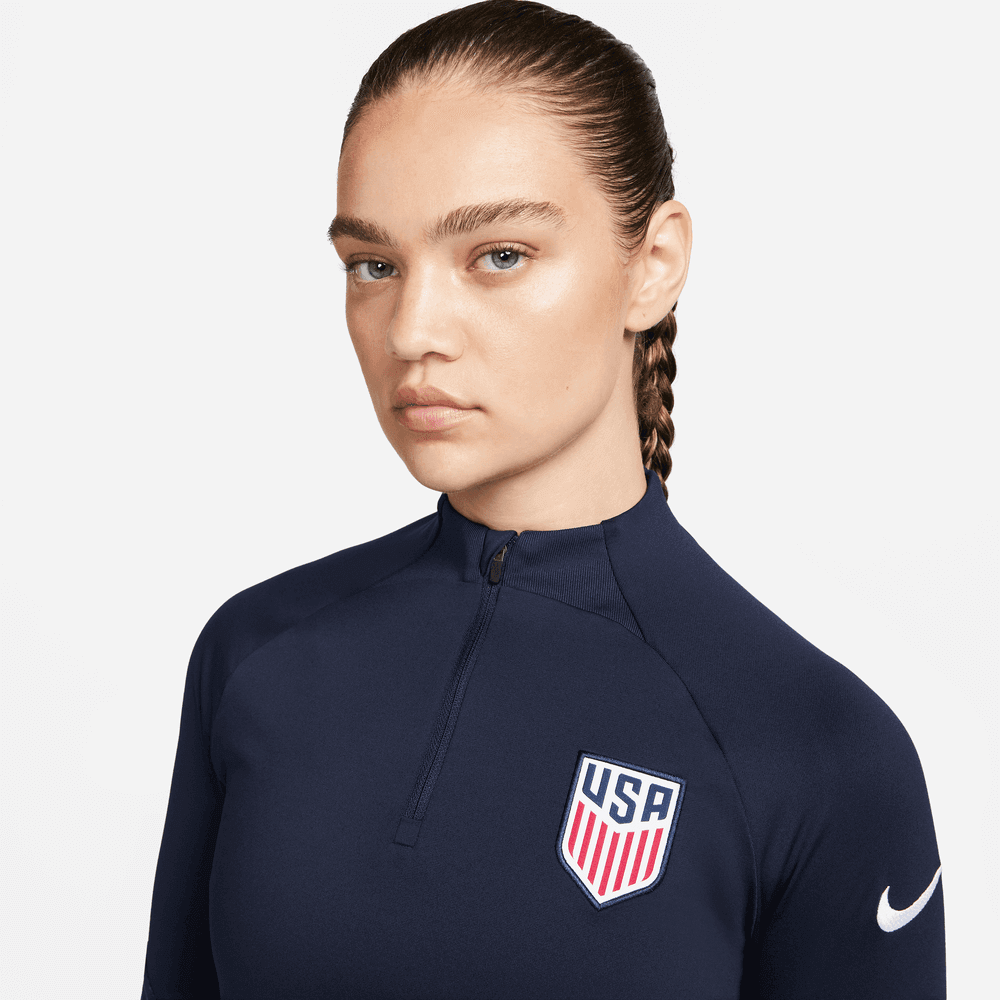 Nike 2022-23 USA Women's Strike Drill Top - Navy (Detail 1)