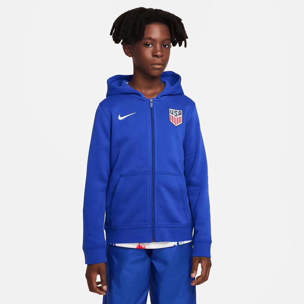 Nike 2022-23 USA Youth Full Zip Hoodie (Model - Front)