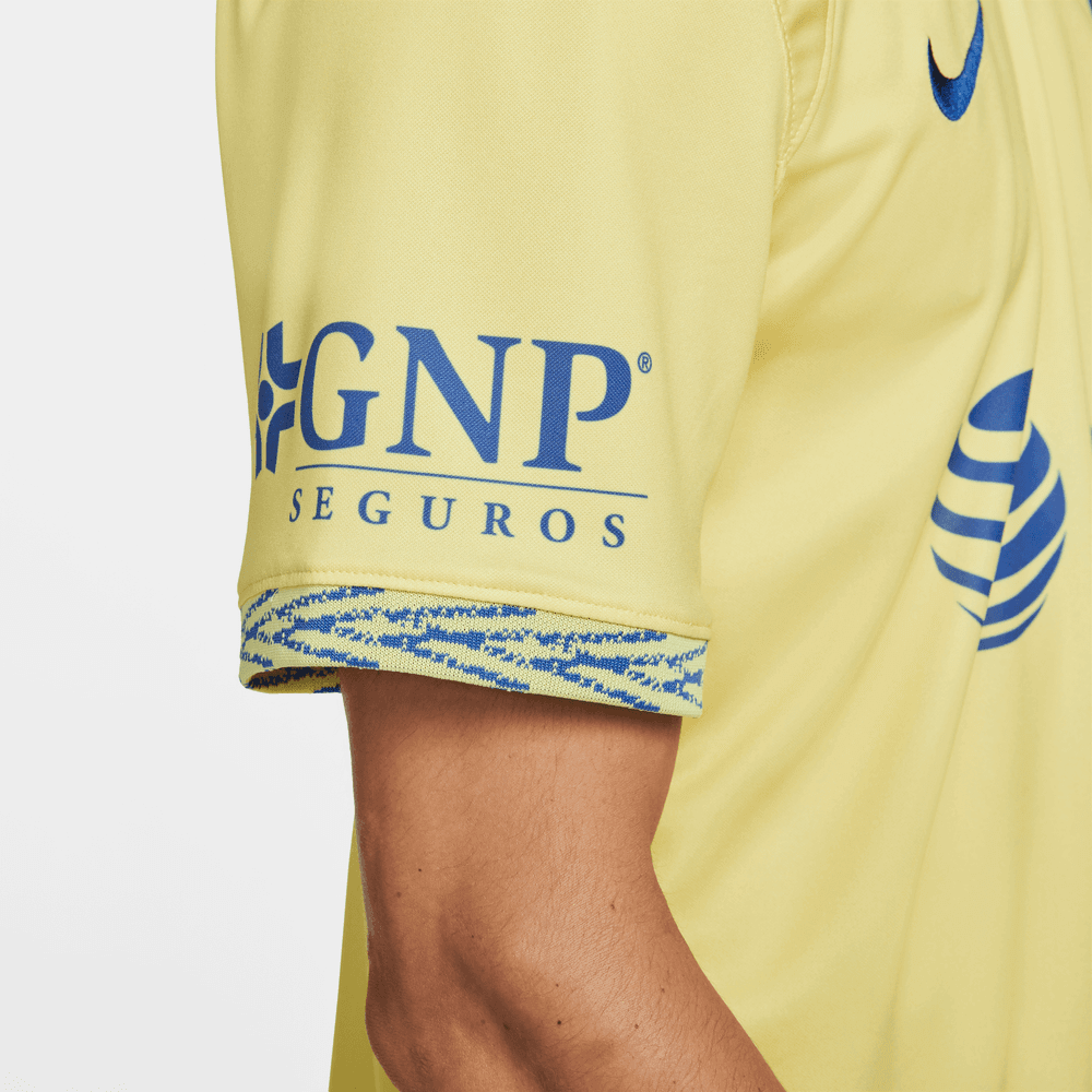 Nike 2022/23 Club America Home Jersey Lemon-Blue (Detail 3)