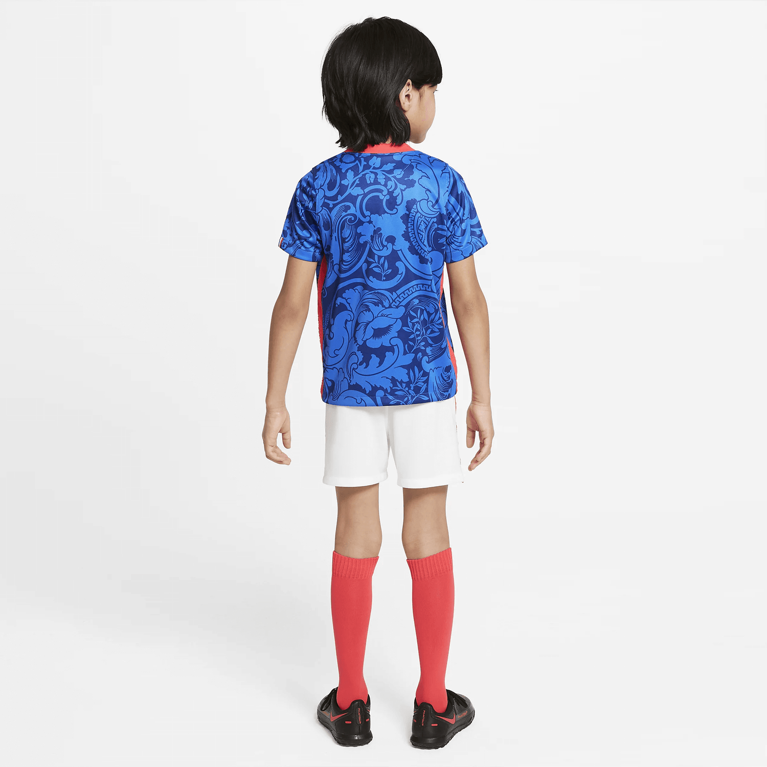 Nike 2022 France Kids' Mini Kit - Blue-White (Model - Back)