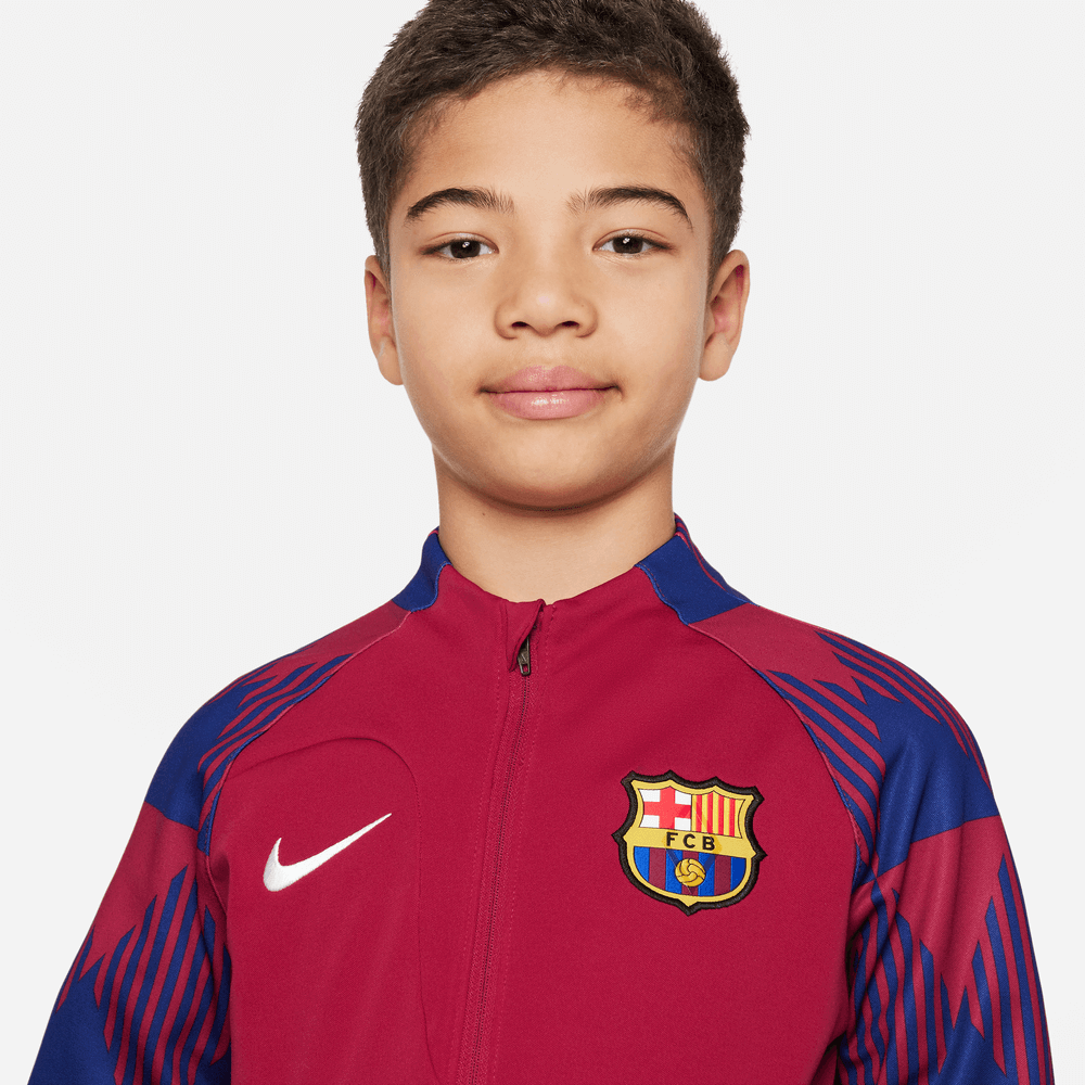 Nike 2023-24 Barcelona Youth Anthem Jacket - Noble Red (Detail 1)