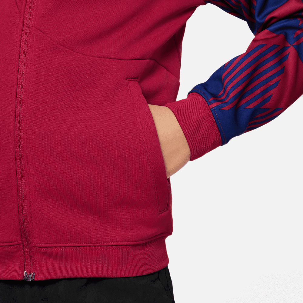 Nike 2023-24 Barcelona Youth Anthem Jacket - Noble Red (Detail 3)