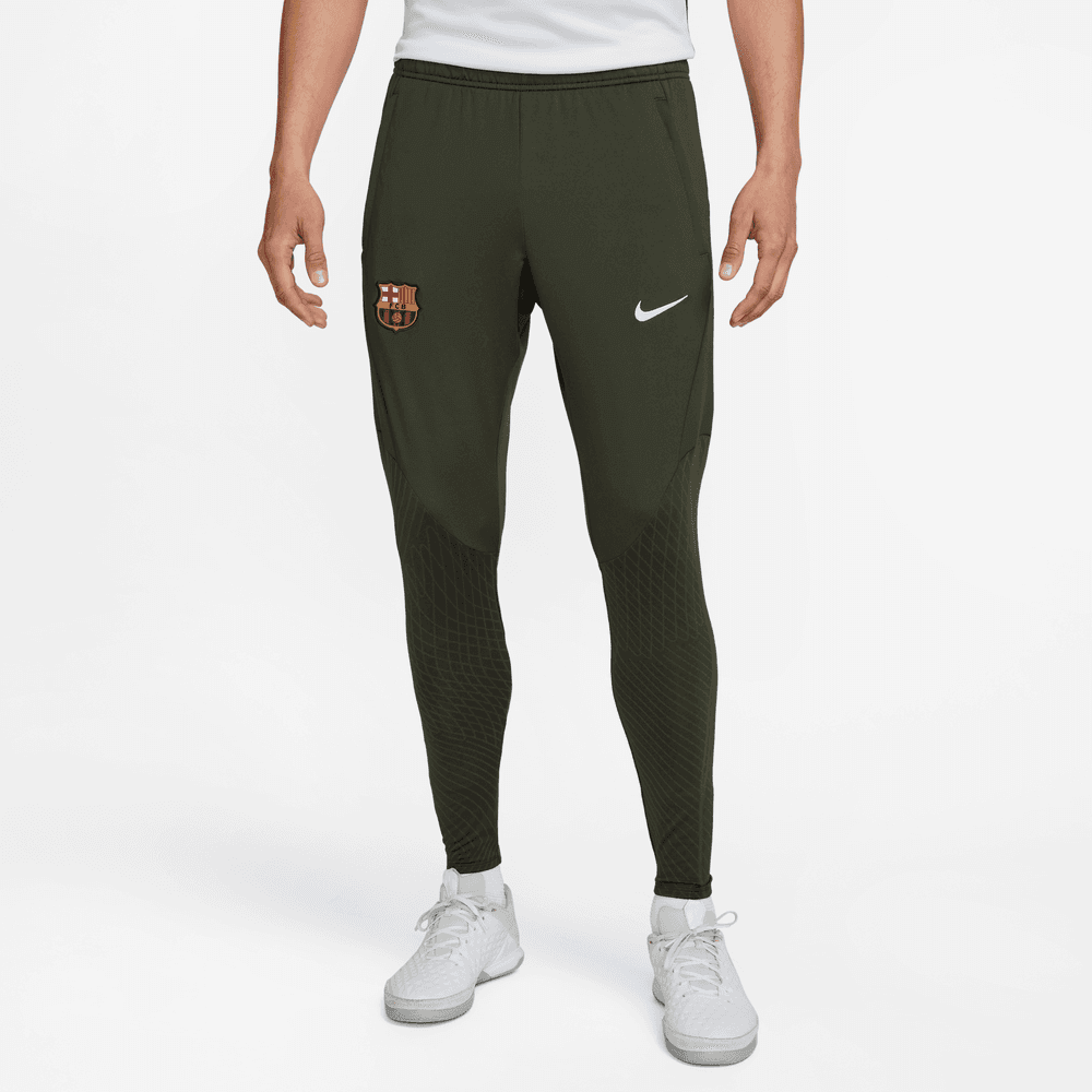 Nike 2023-24 FC Barcelona Strike Pants - Dark Green (Model - Front)
