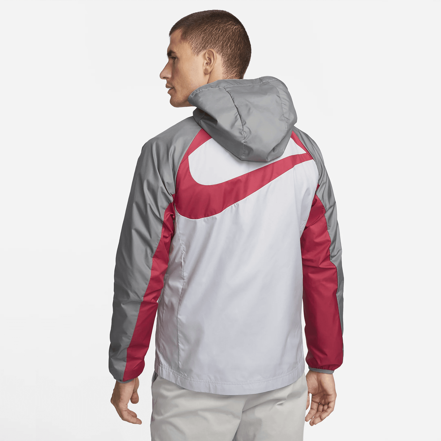 Nike 2023-24 Liverpool FC AWF Jacket - Grey-Red (Model - Back)